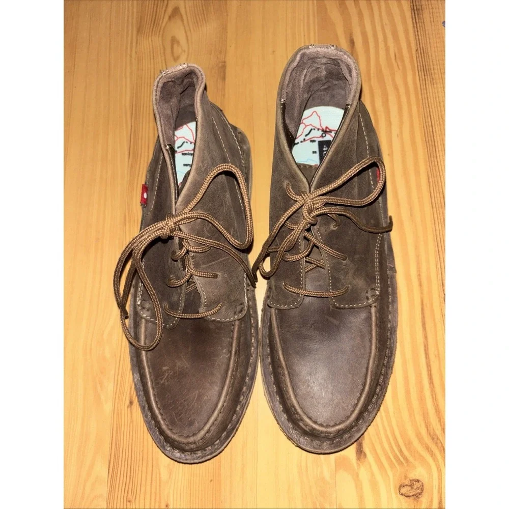 OLIBERTE Men's 40 / 8 Ankle Chukka Boots Brown Leather Africa Made Lace Up